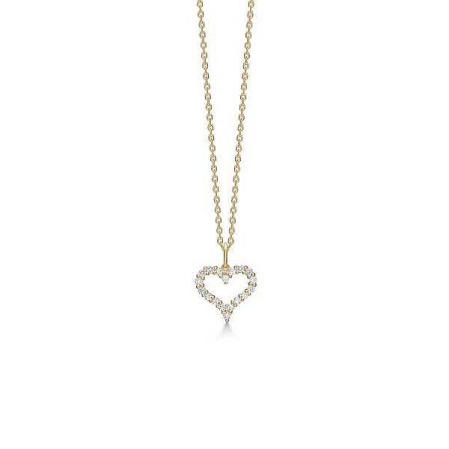 Halsketten Mads Z | Mads Z - Tender Heart Anh Nger Aus 14 Karat Gold Mit 0,36 Karat Brillanten