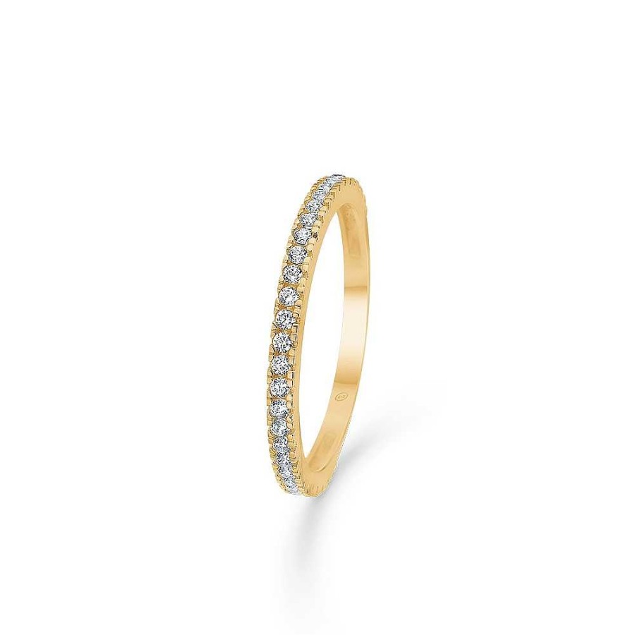 Ringe Mads Z | Mads Z - Funkelnder Ring Aus 8 Karat Gold Mit Wei Em Zirkonia