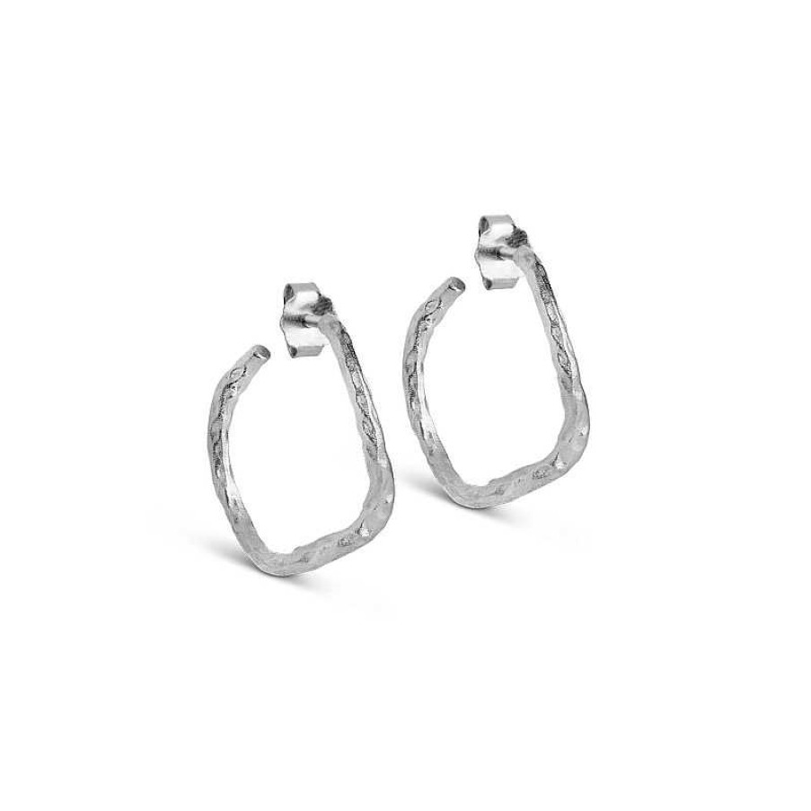 Ohrringe Enamel Copenhagen | Enamel - Sway Hoops I Silber