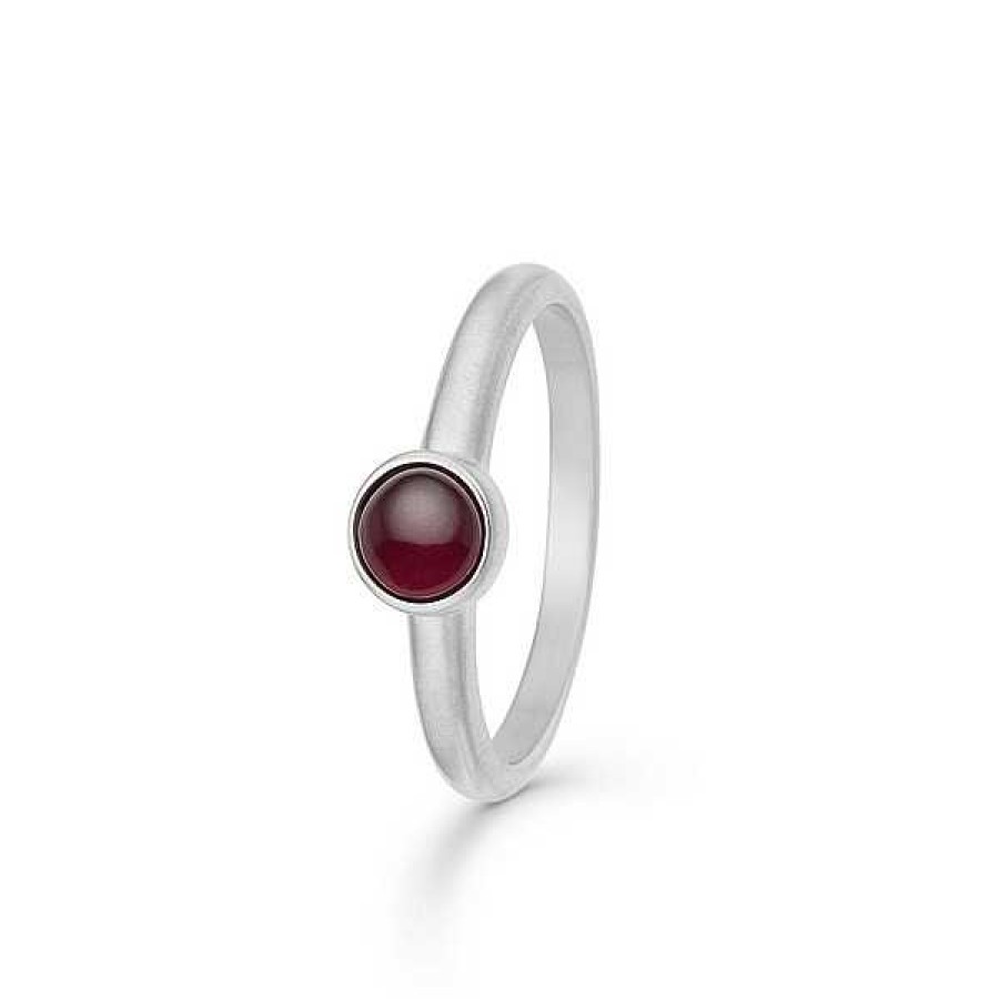 Ringe Mads Z | Mads Z - Cabochon-Ring Aus Silber Mit Rubin