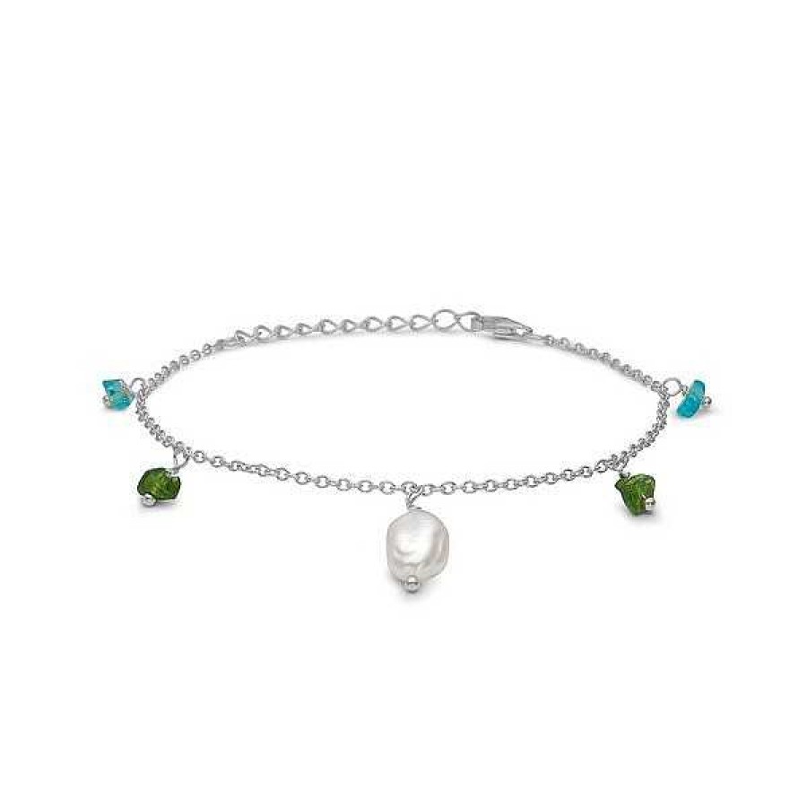 Armb Nder Mads Z | Studio Z - Twilight Armband In Silber Mit Perle Und Steinen