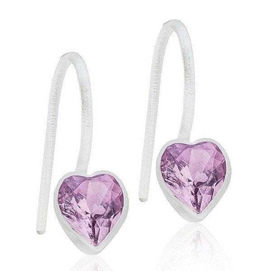 Kinderschmuck Blomdahl | Blomdahl - Ohrring Herz Hell Amethyst 6 Mm