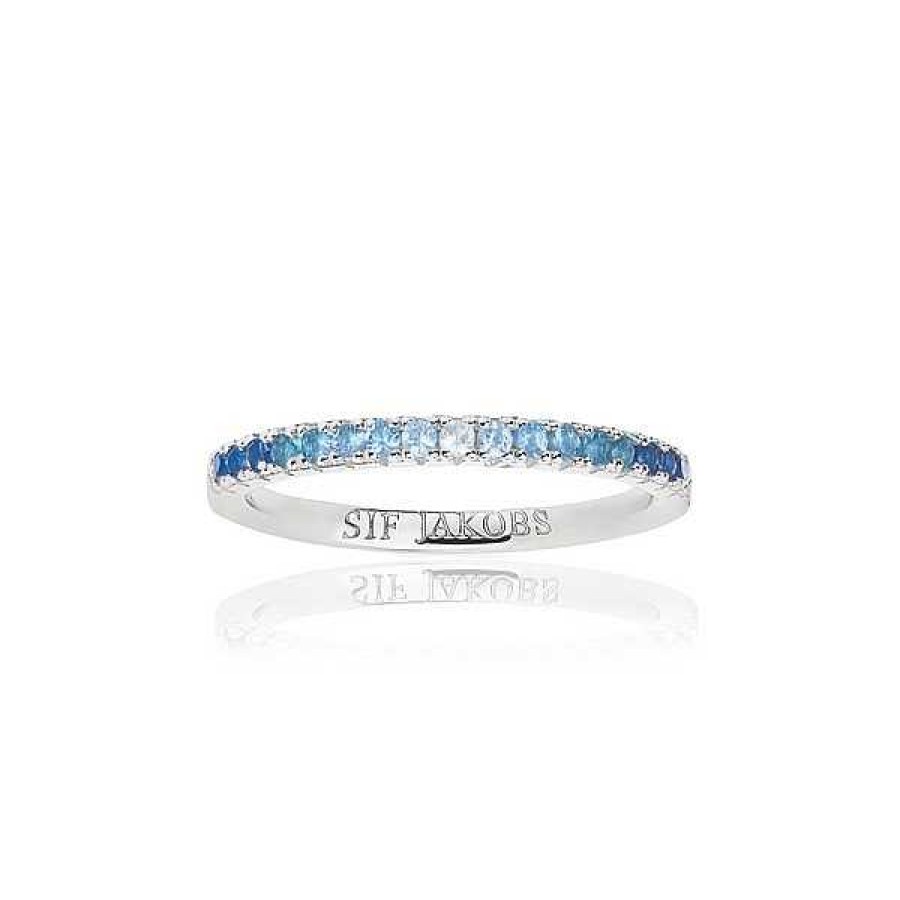 Ringe Sif Jakobs Jewellery | Sif Jakobs - Ellera-Ring Mit Blauem Zirkonia I Silber