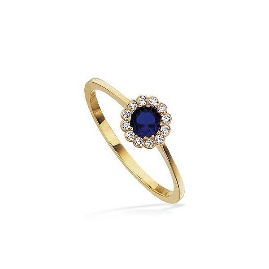 Ringe Scrouples | Scrouples - Ring Rosette Blau W. Zirkonia