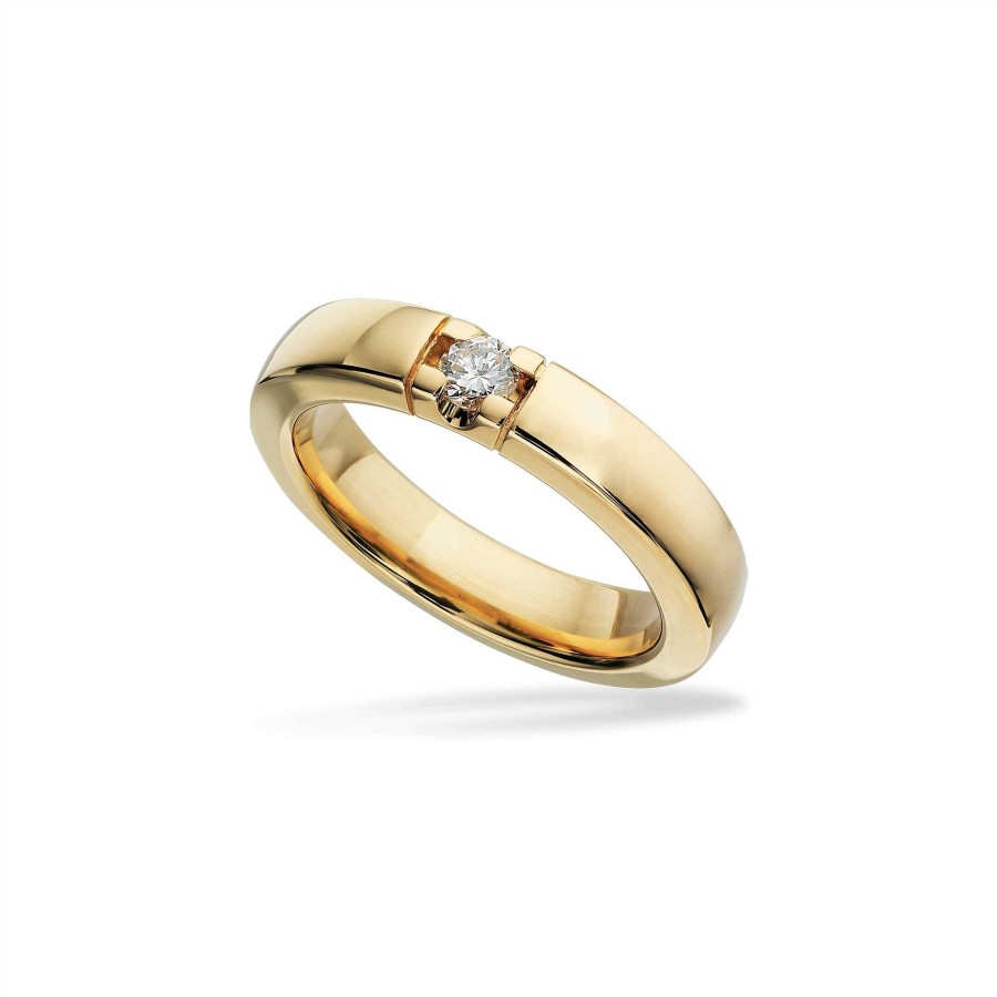 Ringe Scrouples | Scrouples - Ehering Grace Aus 14-Kar Tigem Gold Mit Einem Gesamtgewicht Von 0,15Ct.