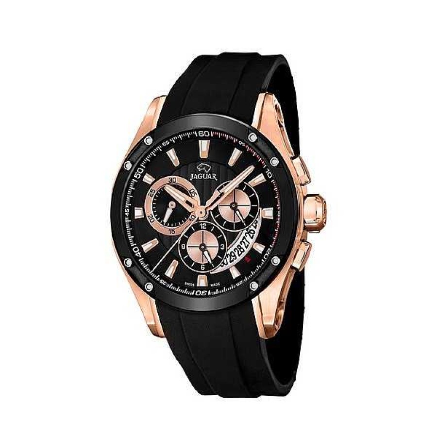 Uhren Jaguar | Jaguar - Herren-Sonderedition Chrono In Ros Gold Mit Schwarz