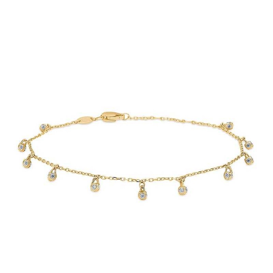 Armb Nder Mads Z | Mads Z - Nora Armband In 8Kt. Gold Mit Zirkonia In Anh Nger