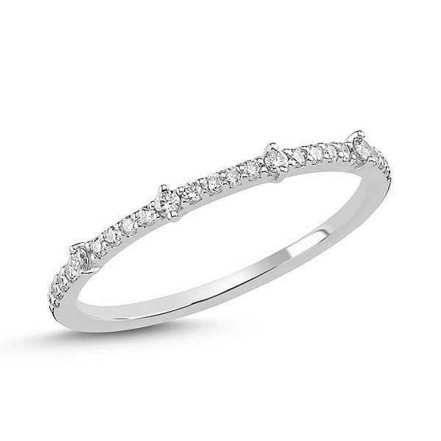 Ringe Nuran | Nuran - Noelle Ring Aus 14Kt. Wei Gold Mit 0,18Ct. W/Si