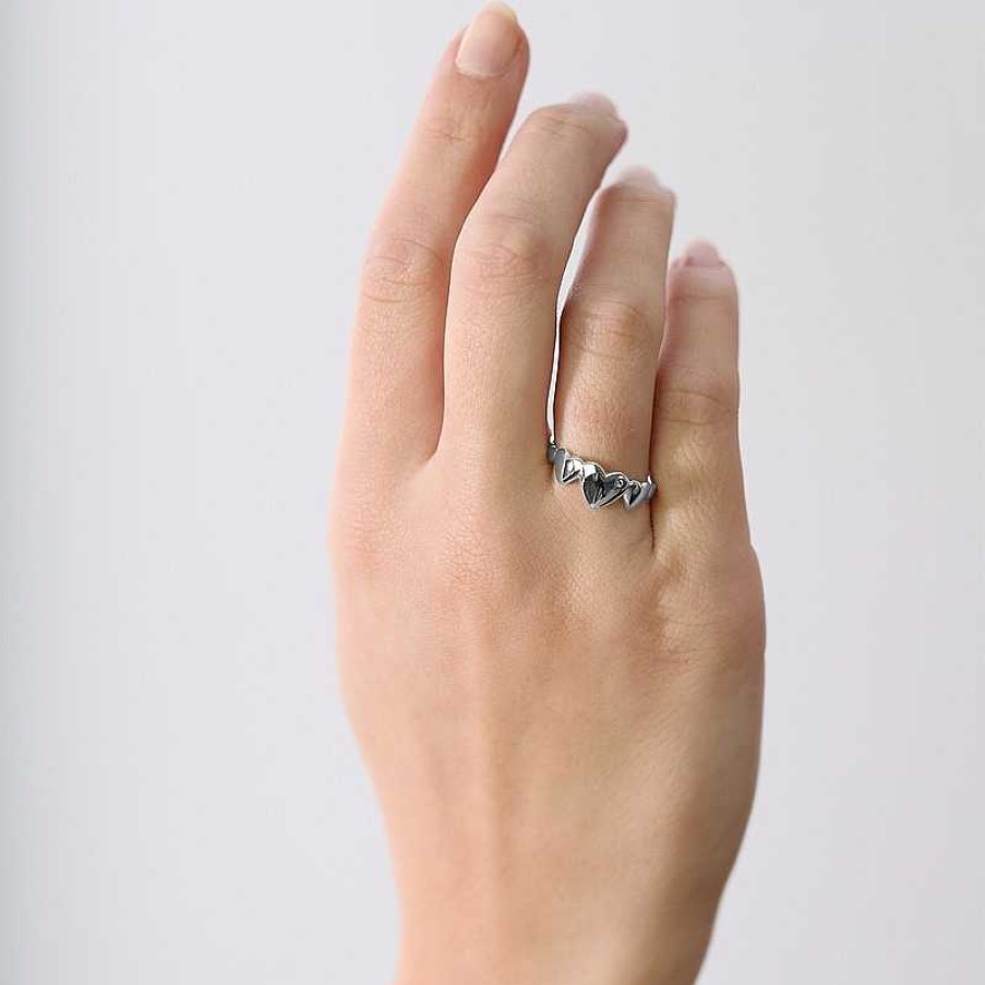 Ringe Christina Jewelry & Watches | Christina Sammelt Ring In Silber "Hearts For Ever"