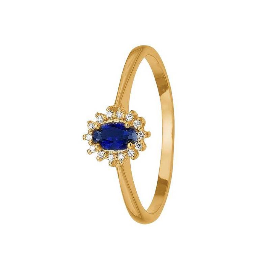 Ringe Aagaard | Aagaard - 8 Kt. Goldring Mit Blauem Saphir