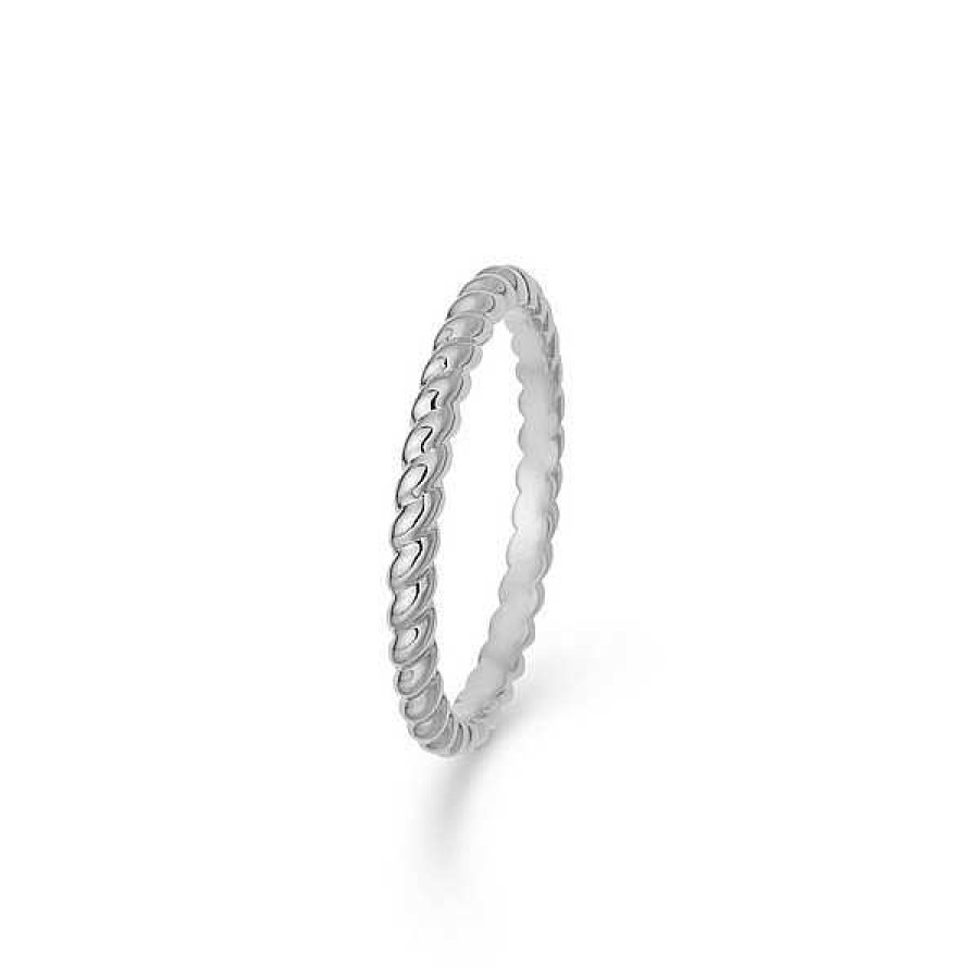 Ringe Mads Z | Poesie-Ring Aus Silber Mit Gedrehtem Muster Von Mads Ziegler