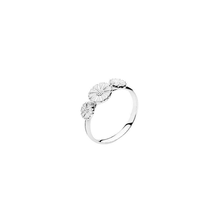 Ringe Lund Copenhagen | Lund Copenhagen - Margeritenring In Silber (1X7,5 Mm Und 2X5Mm)