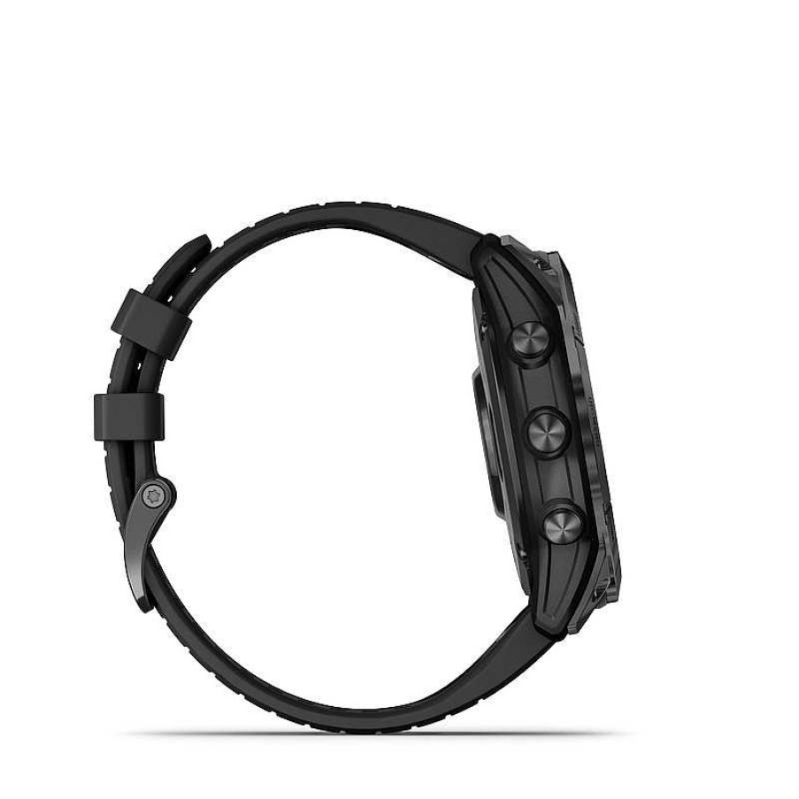 Uhren GARMIN | Garmin - Fenix 7X Pro Sapphire Solar Edition In Titan Mit Silikonband