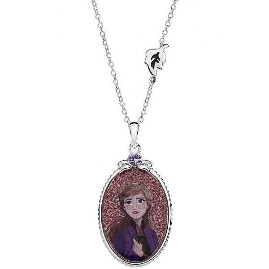 Halsketten Støvring Design | Disney - Frost Anna Halskette Mit Enamel Und Lila Zirkon In Silber