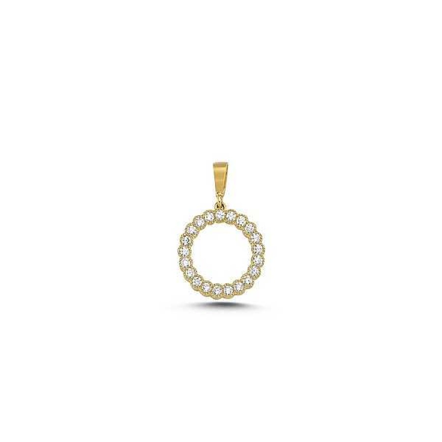 Anh Nger Melfia | Melfia Kreis-Anh Nger Mit Zirkonia 14Kt. Gold