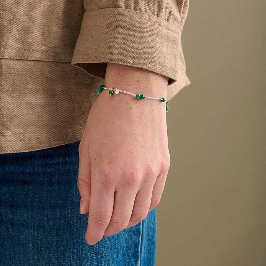 Armb Nder Pernille Corydon | Pernille Corydon - Forest Armband I Silber M Malakit