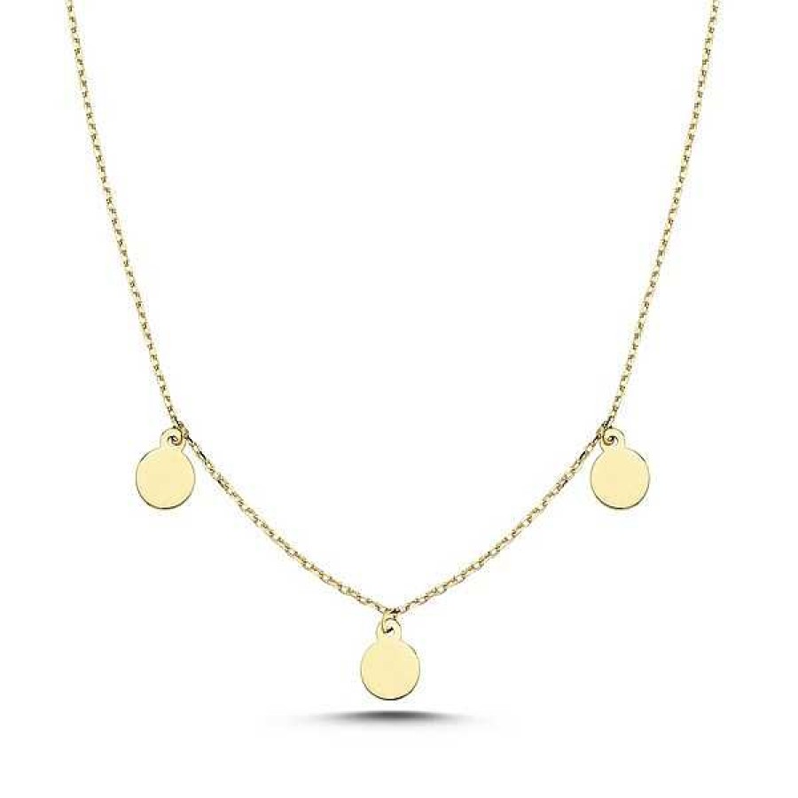 Halsketten Melfia | Melfia Halskette Mit 3 M Nzen 14Kt. Gold