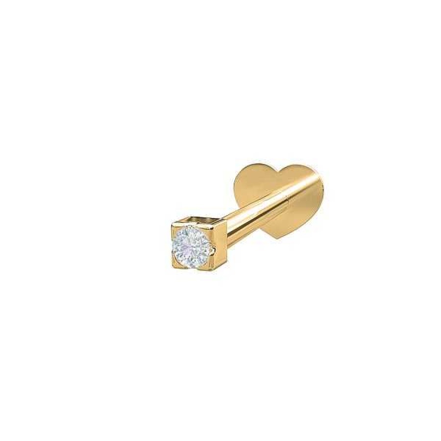 Ohrringe Nordahl Andersen | Piercingschmuck - Pierce52, Labret-Piercing Aus 14Kt. Gold Mit Diamant