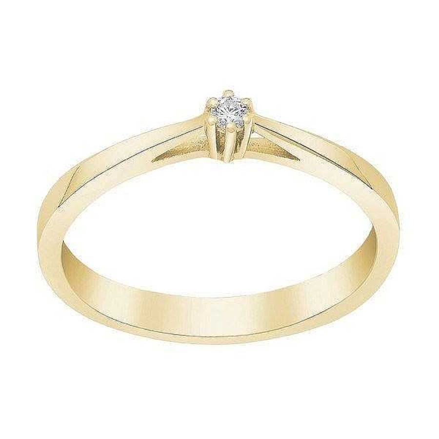 Ringe Siersbøl | Aphrodite 14 Kt. Gold Diamantring Von 0,03 Bis 0,25