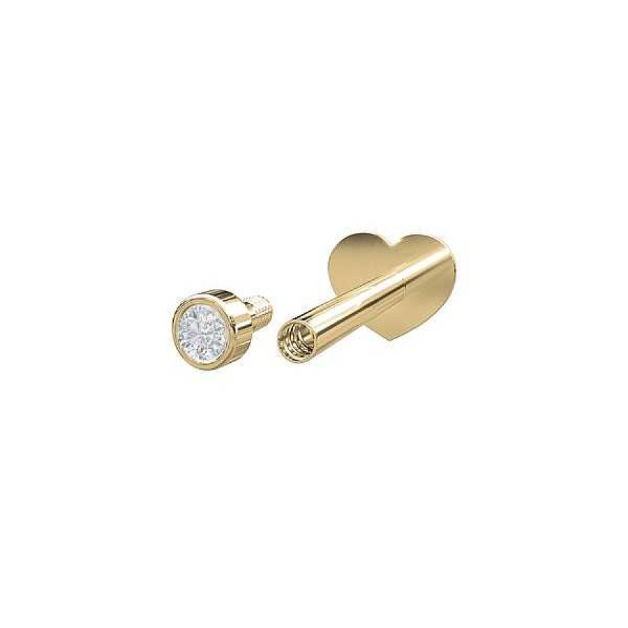 Ohrringe Nordahl Andersen | Piercingschmuck - Pierce52, Labret-Piercing Aus 14Kt. Gold Mit Diamant