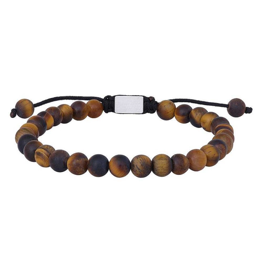 Armb Nder Nordahl Andersen | Son Of Noa Herrenarmband Mit Mattem Gelbem Tigerauge 19-25 Cm.