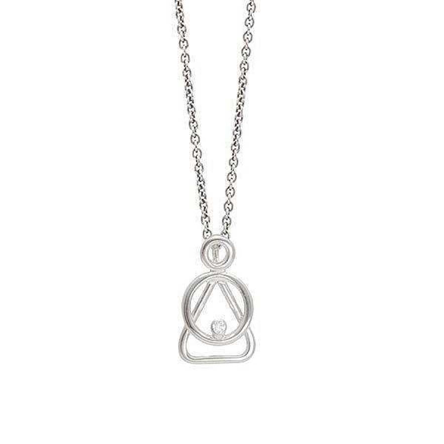 Halsketten Heiring | Heiring - Mutter Und Kind Anh Nger Aus Silber Mit Diamant Inkl. Kette