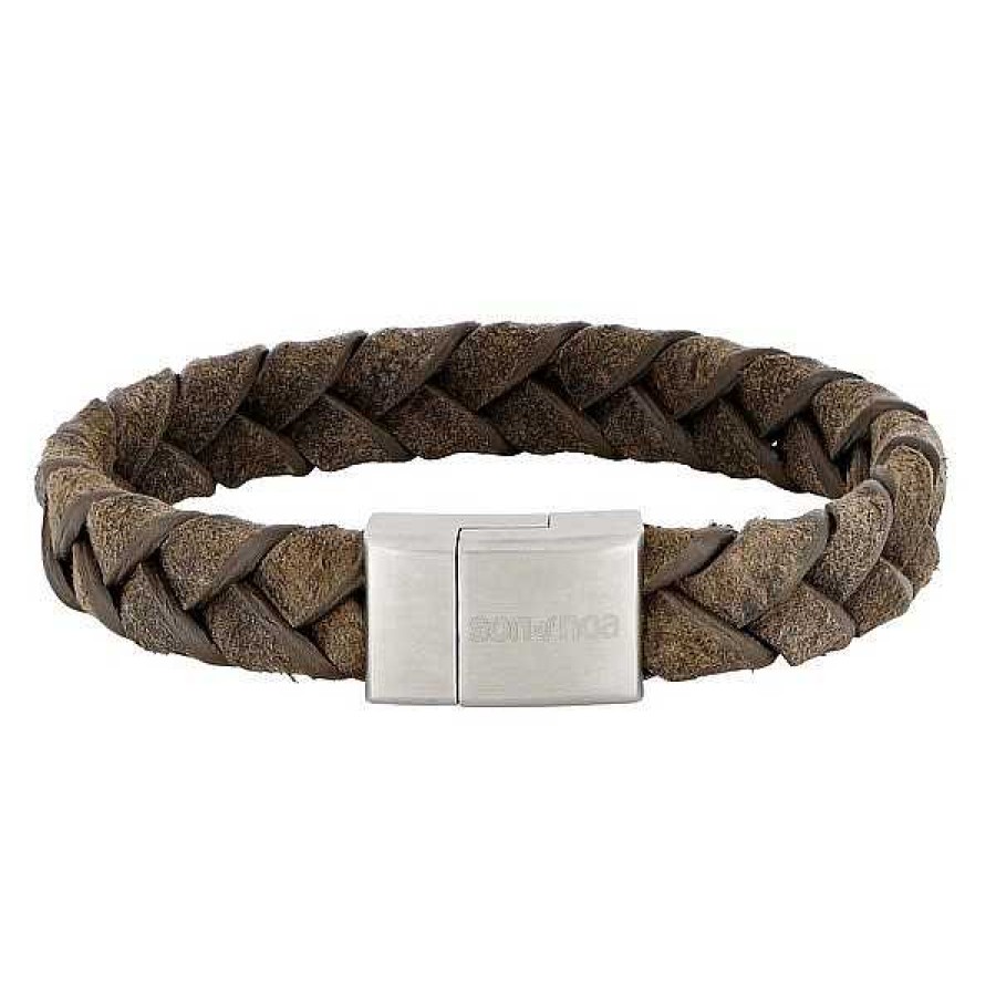 Armb Nder Nordahl Andersen | Son Of Noa - Herrenarmband Grau Kalbsleder**