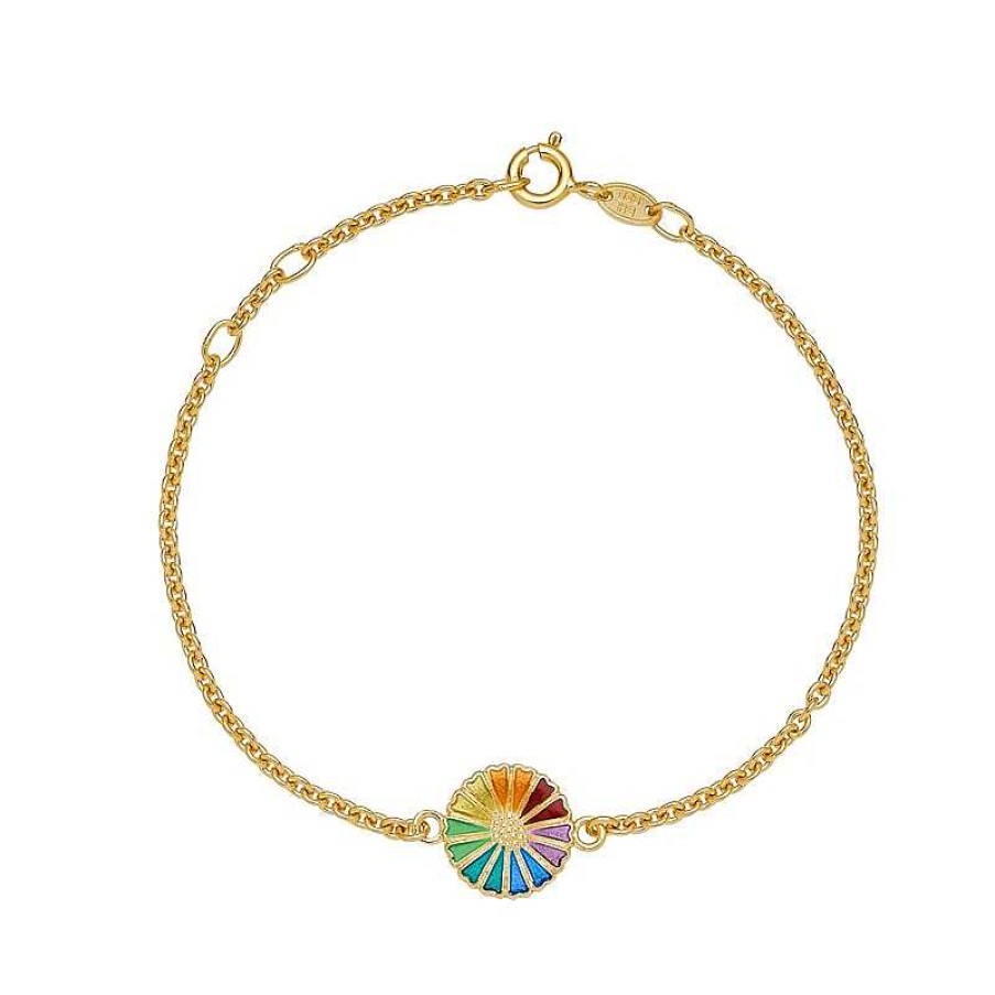 Armb Nder Lund Copenhagen | Lund Copenhagen - Regenbogen Armband I Vergoldete Silber W. Emaille