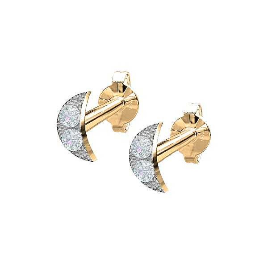 Ohrringe Nordahl Andersen | Piercingschmuck - Pierce52, Mondohrring Aus 14Kt. Gold Mit Diamant