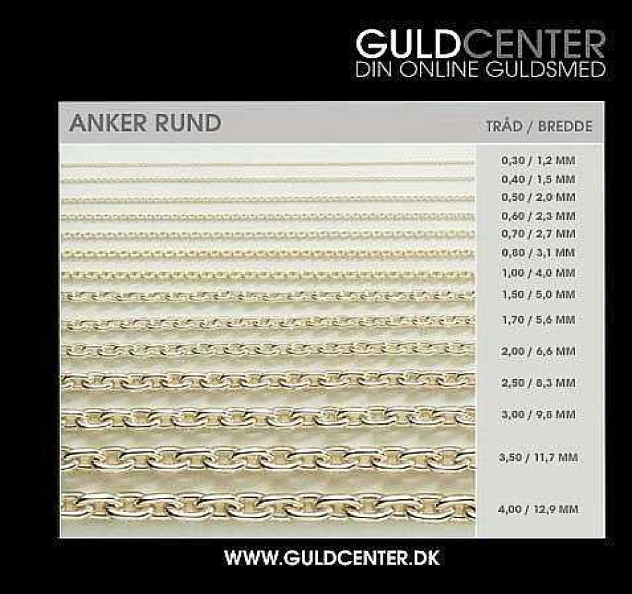 Armb Nder BNH | Anker Rund - Armband In 14Kt. Gold (Gr E Und L Nge W Hlen)