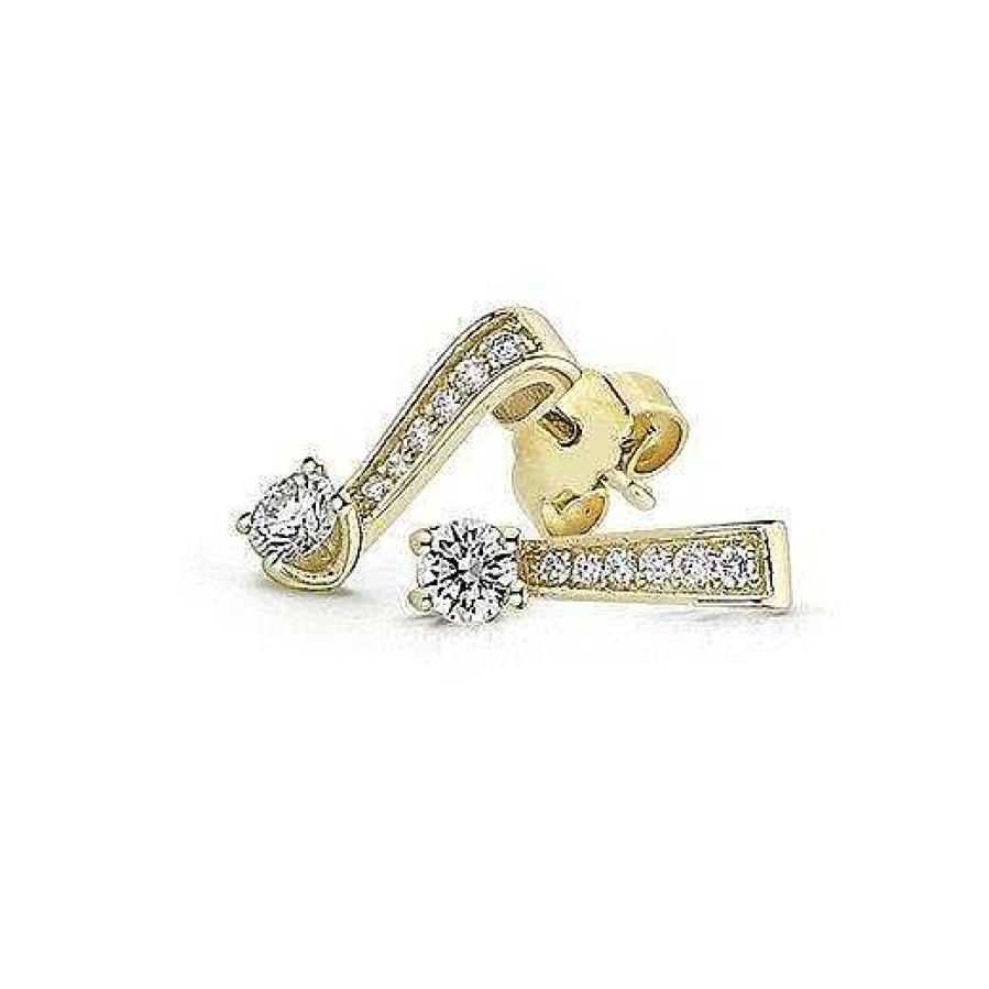 Ohrringe Nuran | 14 Kt. Bella-Ohrringe Aus Gold Mit Diamanten Von 0,26-0,66 Ct.