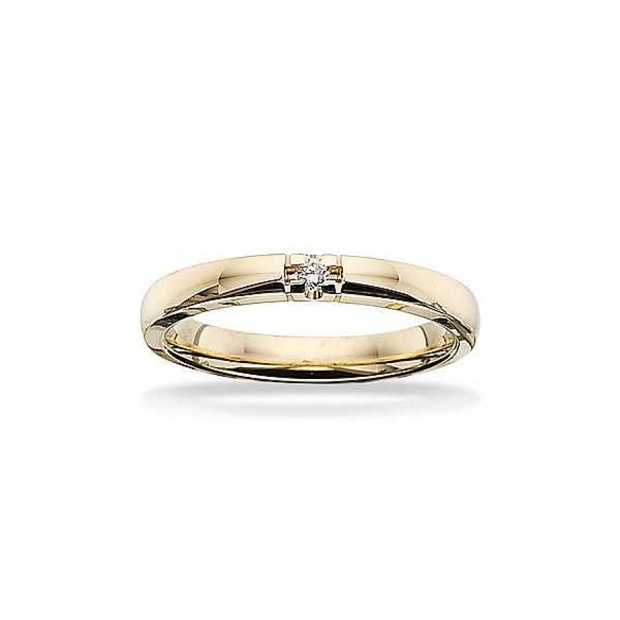 Ringe Scrouples | Scrouples - Ehering Grace Aus 14Kt. Mit 0,03Ct. Diamanten