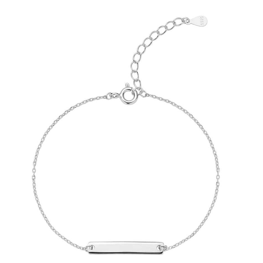 Armb Nder ByBirch | Bybirch Kinder - Armband In Silber Mit Platte