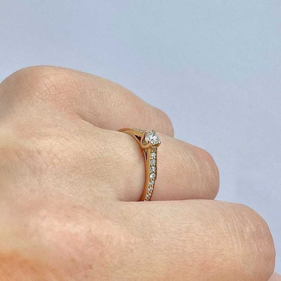 Ringe Nuran | 14 Kt. Bella Goldring Mit Diamanten Von 0,15-0,63 Ct.