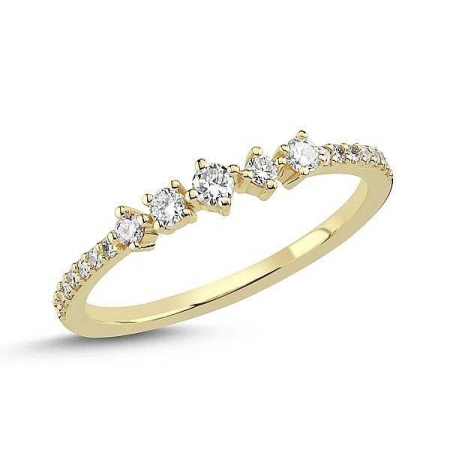 Ringe Nuran | Nuran - Noelle Ring Aus 14Kt. Gold Mit 0,21Ct. W/Si