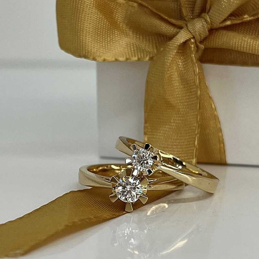 Ringe Scrouples | Prinzessinnenring - 14 Karat Gold Mit Brillanten Von 0,03 - 0,50 Karat.