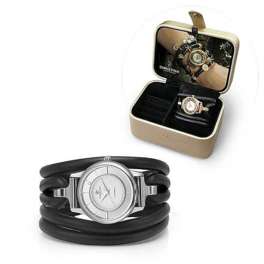 Uhren Christina Jewelry & Watches | Christina Collect - Weihnachtskampagne Klassische Uhr In Stahl & Lederarmband