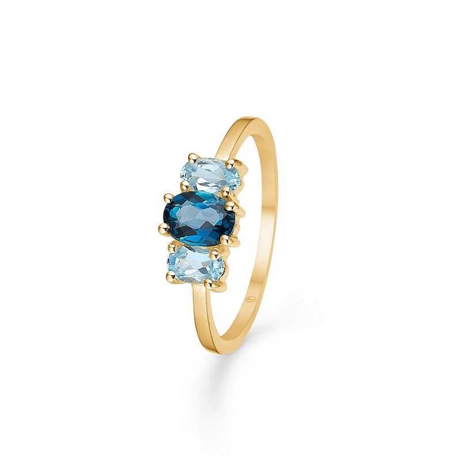 Ringe Mads Z | Mads Z - Hyazinthenring Aus 8 Kt. Gold Mit Blauem Topas