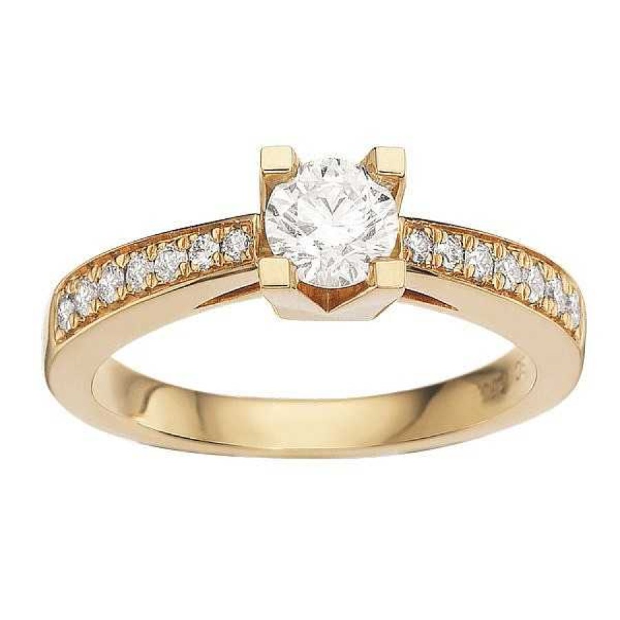 Ringe Scrouples | Kleopatra Queen Ring Aus 14Kt. Gold 0,15-0,53Ct. Diamanten