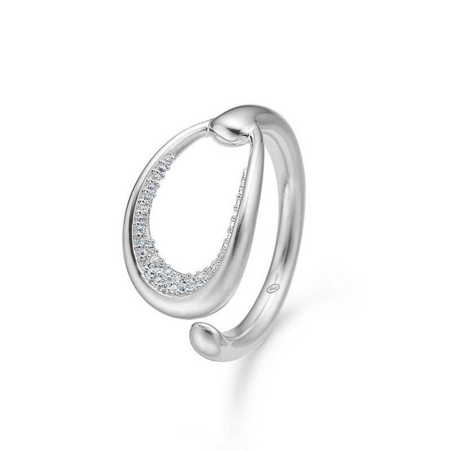 Ringe Mads Z | Mads Z - Ellipsenring In Silber M Zirkonia