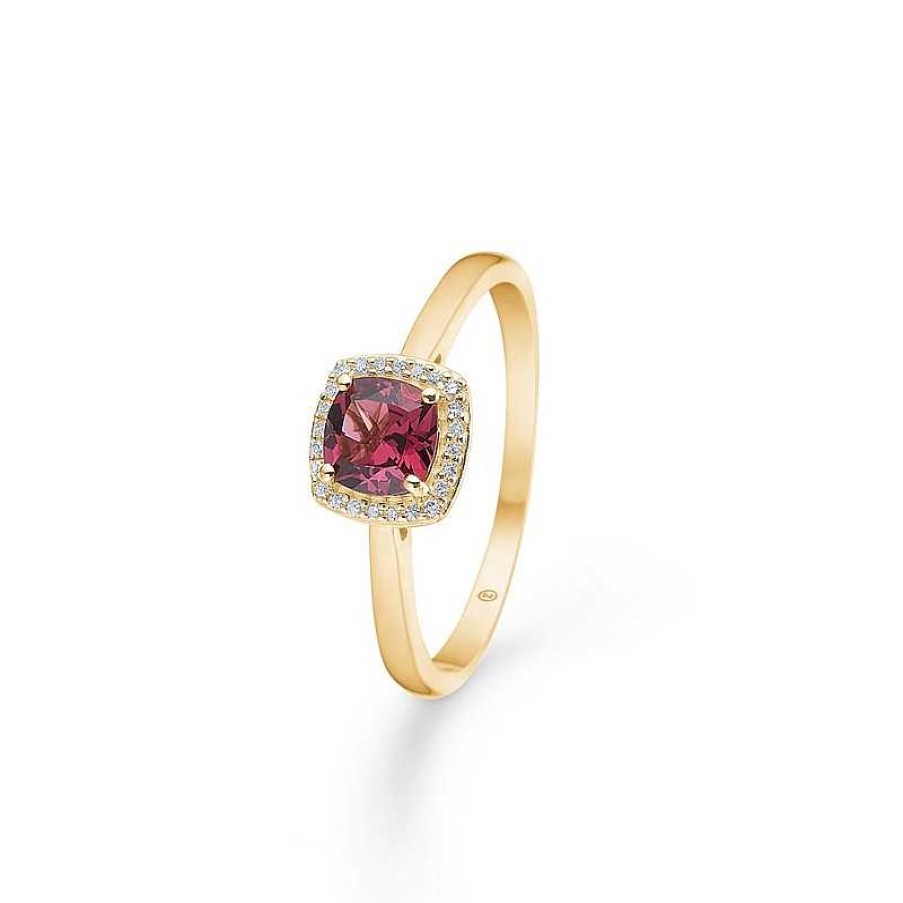 Ringe Mads Z | Mads Z - 14 Kt. Ring Mona Lisa M. Rhodolith + 0,045 Ct.