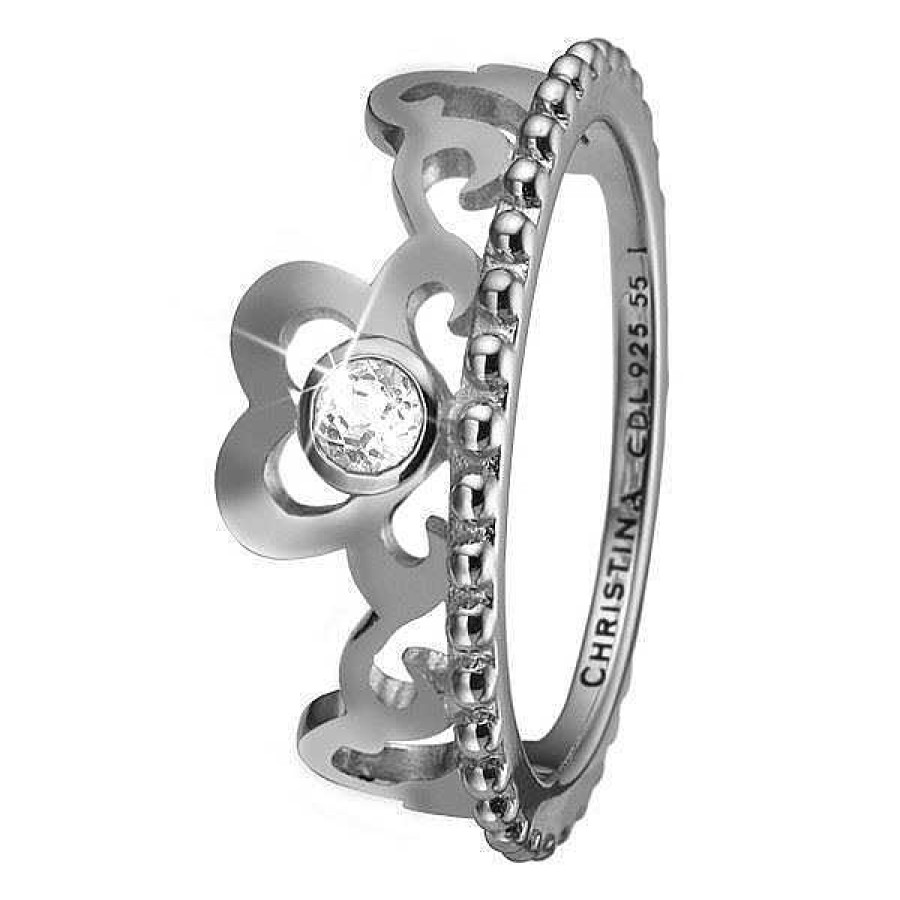 Ringe Christina Jewelry & Watches | Christina Sammelt Ring In Silber "Princess Hearts "**