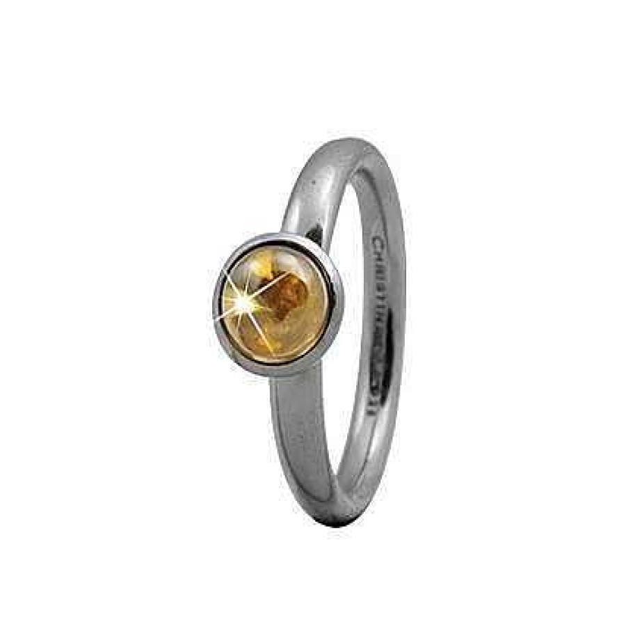 Ringe Christina Jewelry & Watches | Christina Collect Silberring "Runder Zitrin "**