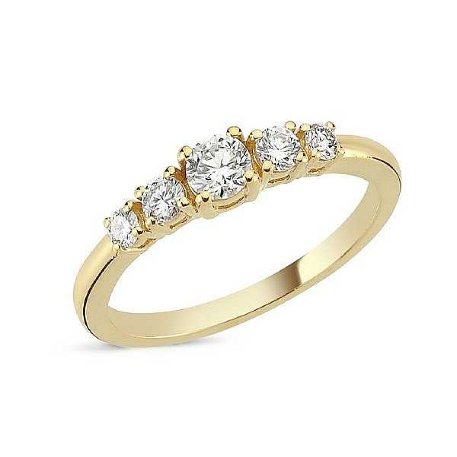 Ringe Nuran | Nova Diamantring Aus 14Kt Gold Mit Insgesamt 0,45Ct