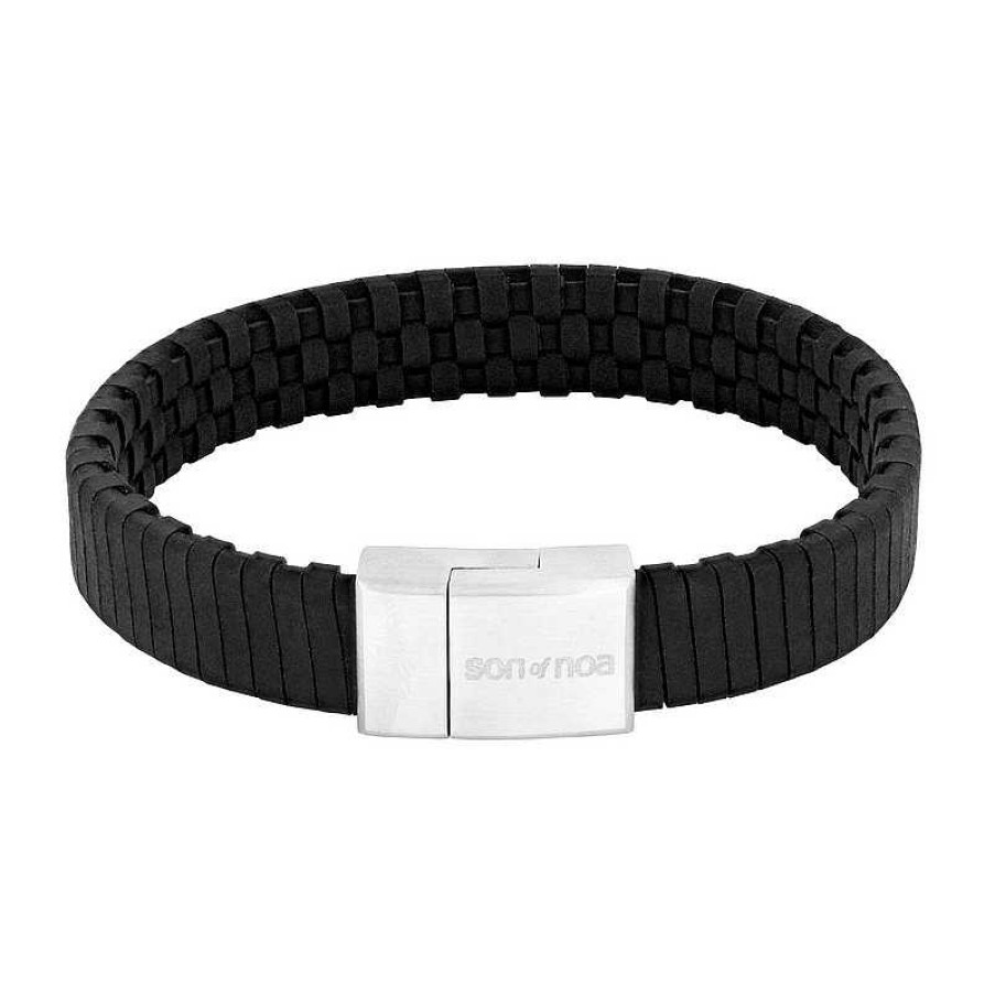 Armb Nder Nordahl Andersen | Son Of Noa - Herrenarmband, Schwarzes Kalbsleder, 19Cm