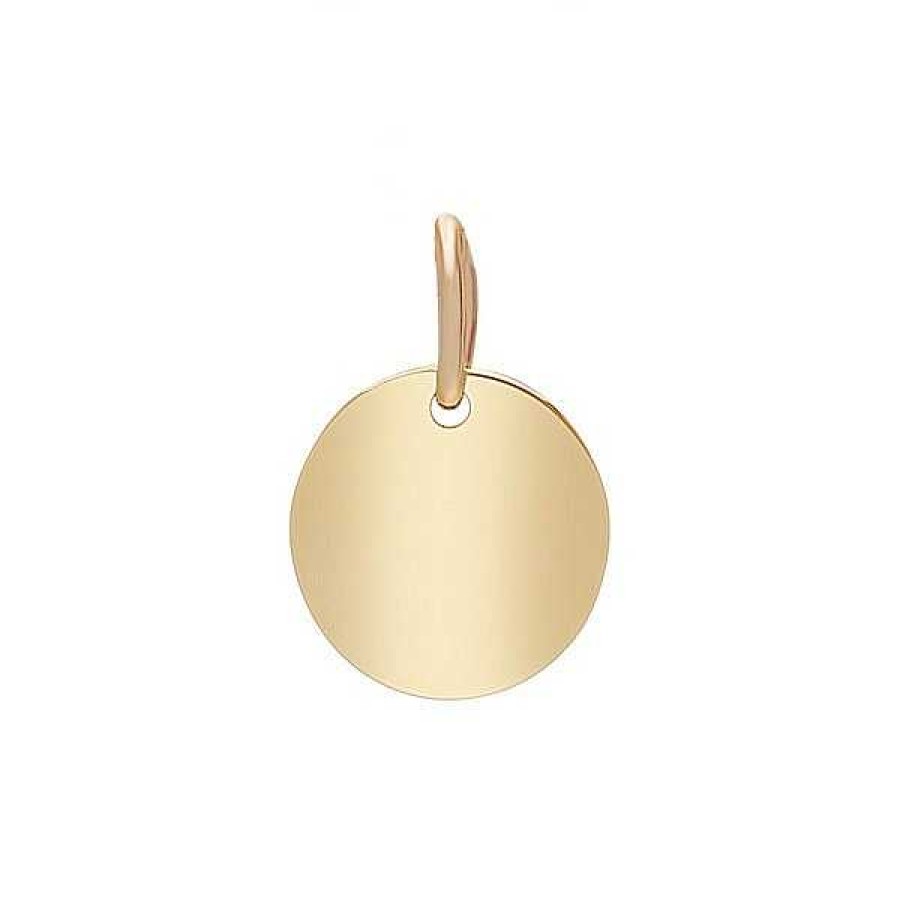 Anh Nger Siersbøl | Siersb L - Runder Plattenanh Nger Aus 8-14Kt. Gold ( 10Mm)