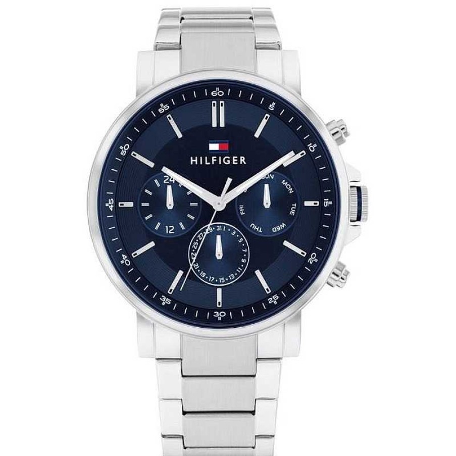 Uhren Tommy Hilfiger | Tommy Hilfiger - Herrenuhr Aus Stahl Mit Blauem Zifferblatt