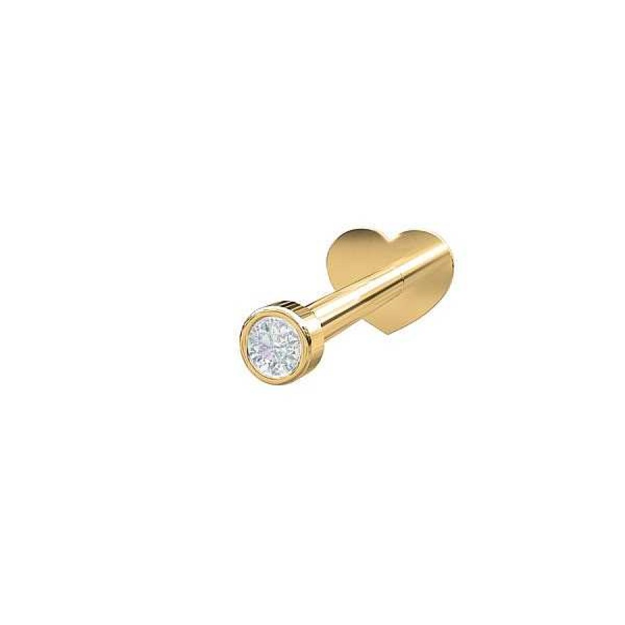 Ohrringe Nordahl Andersen | Piercingschmuck - Pierce52, Labret-Piercing Aus 14Kt. Gold Mit Diamant