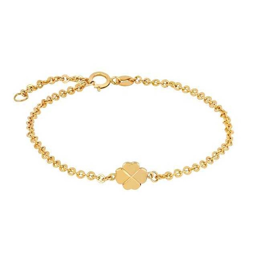 Armb Nder Siersbøl | Siersb L - Armband In 8Ct. Gold Mit Kleeblatt