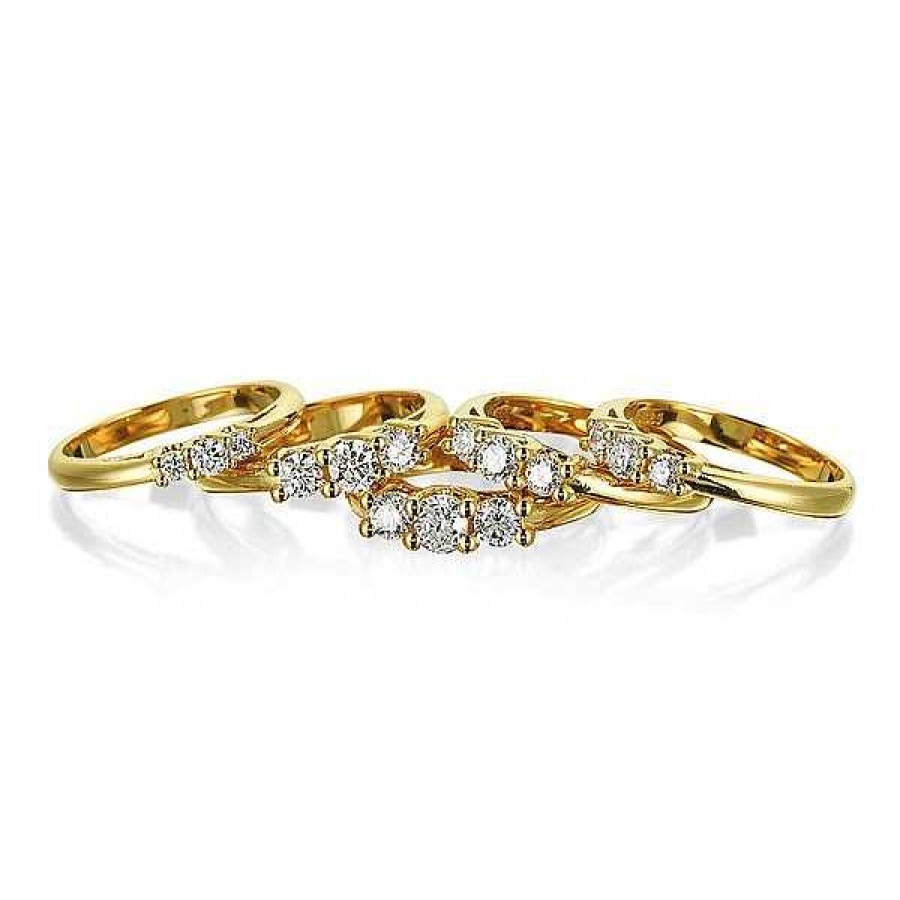 Ringe Nuran | 14 Kt. Tria Goldring Mit Diamanten Von 0,16-0,64 Ct.